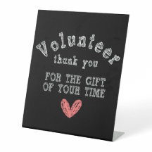 Volunteer Tack Faux Chalkboard Bord-tecken