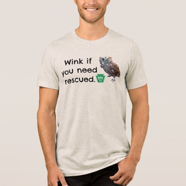 Volunteer WIN 😉 shirt, # på baksidan T Shirt (Framsida)