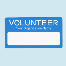 Voluntesive Adhesive Namn Badges Personlig Blue Fraktsedel