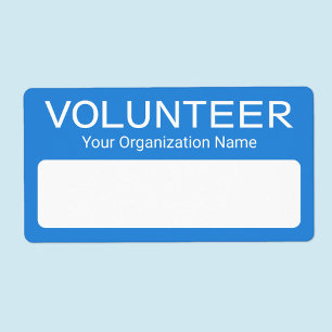 Voluntesive Adhesive Namn Badges Personlig Blue Fraktsedel