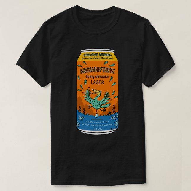 volution Brewing Archaeopteryx Flies Dinosaur Lag T Shirt (Design framsida)