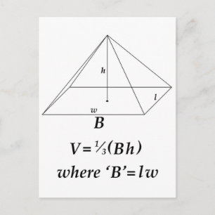 Volym av en rektangulär pyramid vykort