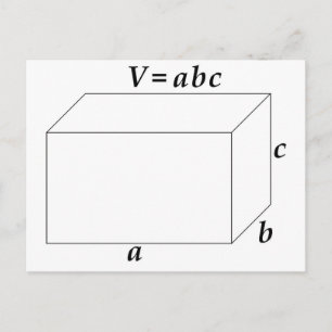 Volym för en rektangulär Prism Vykort
