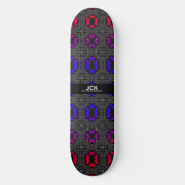 Volym trettonens kaleidoskop art tre mini skateboard bräda 18,5 cm