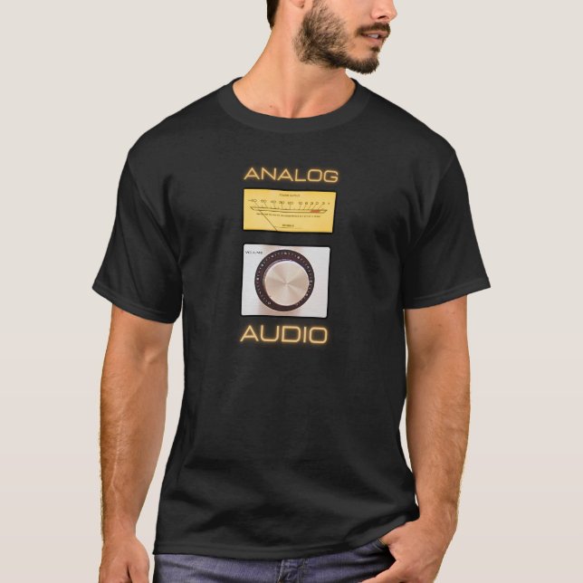 Volymdiagram för analog Audio och mätarbilder T Shirt (Framsida)