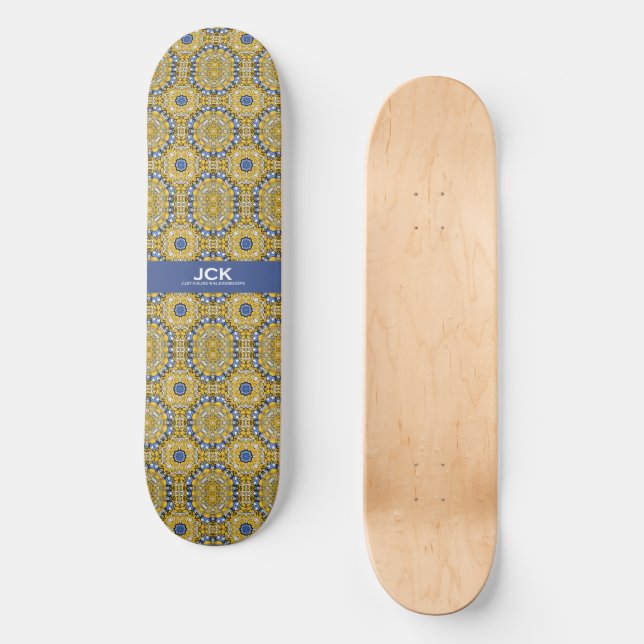 Volymens kaleidoskop art tretton mini skateboard bräda 18,5 cm (Framsida)