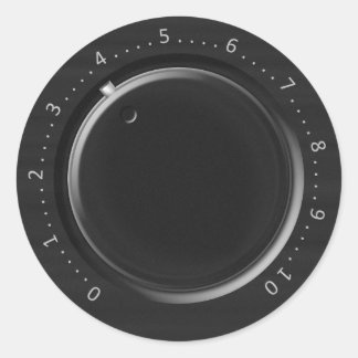 Volymens Knob-etikett Runt Klistermärke