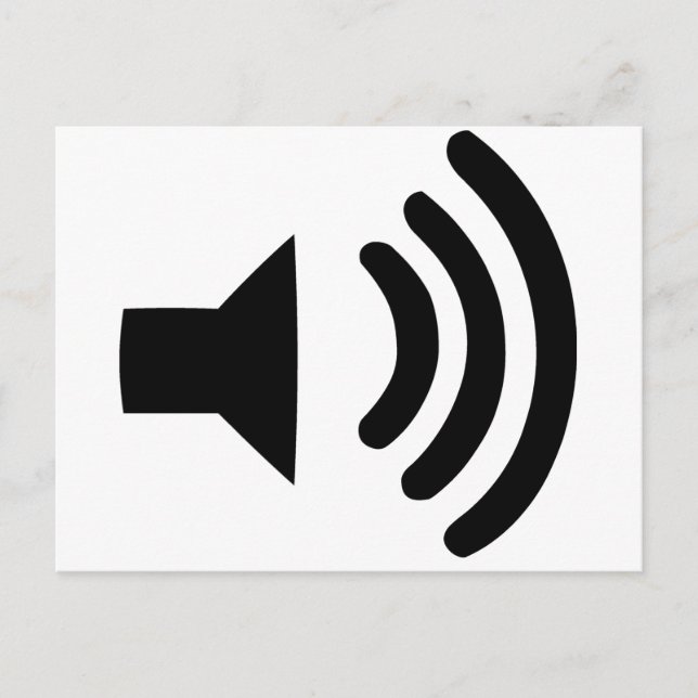 Volymsymbol för ljud vykort (Framsida)