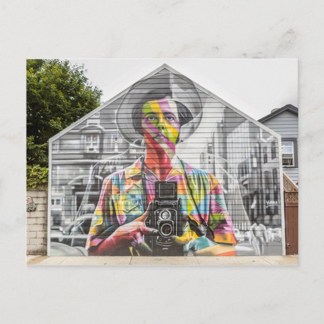 Voman Holding Camera (Chicago, IL)-vykort Vykort (Framsida)