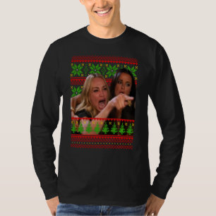 Voman Yelling at a cat Meme Funny Ugly jul S T Shirt