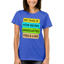 Vomans T-Shirt blue SO_DENNA_IS_HOW_BEING_STUDENT