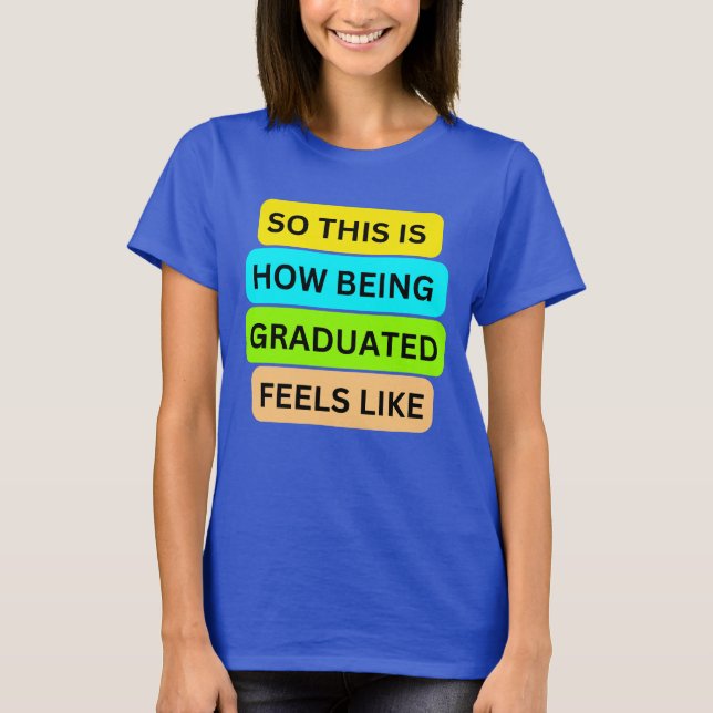Vomans T-Shirt blue SO_DENNA_IS_HOW_BEING_STUDENT (Framsida)