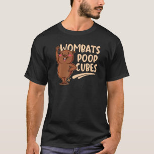 Vombater bajsar kuber för en vombat t shirt