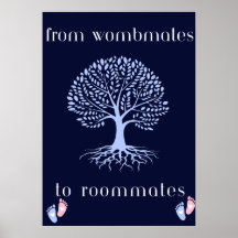 Vombmates till Roommates Nursery Poster