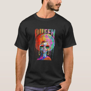 Vomens African American Strong Black Queen Afro Me T Shirt