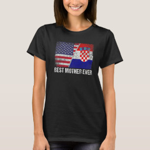 Vomens Best Mor någonsin Kroatien Flagga Patriotic T Shirt