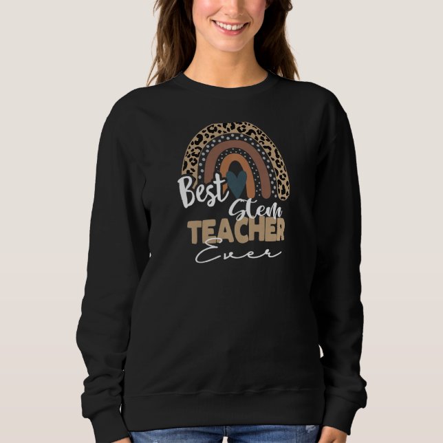 Vomens Best Stem Teacher nånsin Boho Rainbow Teach T Shirt (Framsida)