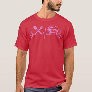Vomens Chef Heartslag Chefs Hat Cook Grill T Shirt