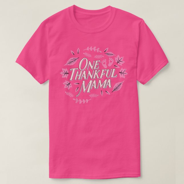 Vomens en tacksam Mamma Cute Autumn Thanksgiv T Shirt (Design framsida)