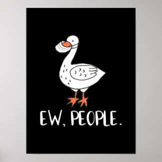 Vomens Ew People Lung Anka Ansikte Mask Poster