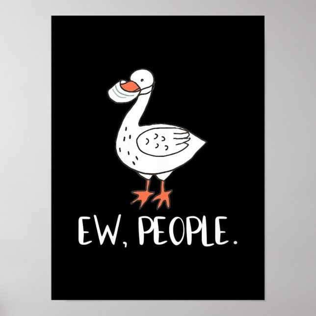 Vomens Ew People Lung Anka Ansikte Mask Poster (Framsidan)