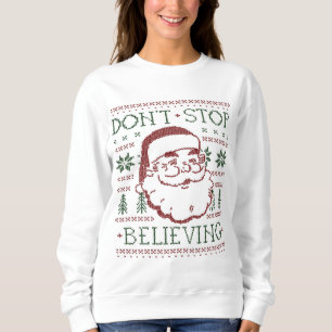 Vomens Funny Ugly jultomten Sweater T-shirt