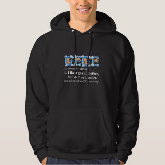 Vomens Gege som en mormor men så mycket koo Hoodie