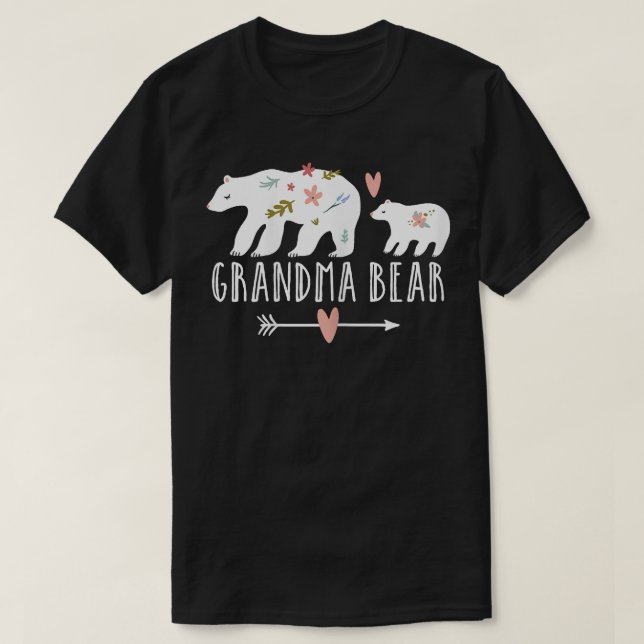 Vomens Grandma Bear One Unge Grandma Bear Grandma  T Shirt (Design framsida)