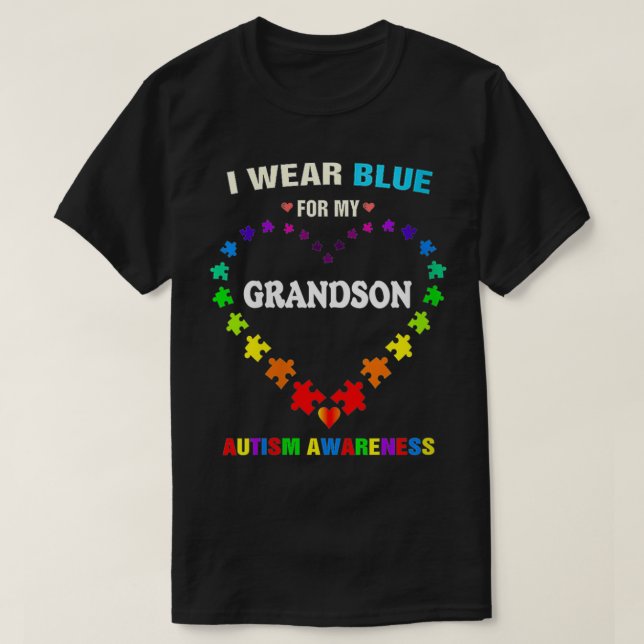 Vomens Grandma I Bära Blue för Min morson T Shirt (Design framsida)