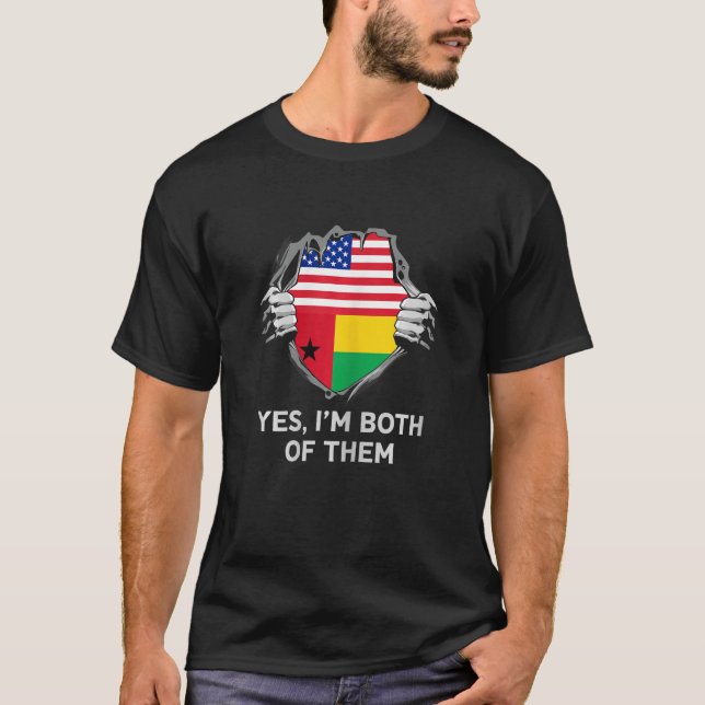 Vomens Halvamerikan i Guinea-Bissau T Shirt (Framsida)