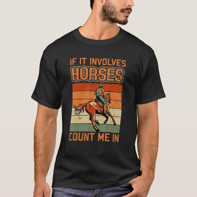 Vomens Horse Riding Owner Outfit Equestrian Horse T Shirt (Framsida)