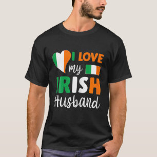 Vomens I Kärlek Min irländska Make Irish Flagga T Shirt