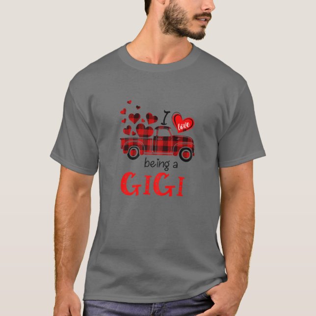 Vomens I Kärlek Vargiga Gigi Red Play Mors dag T Shirt (Framsida)