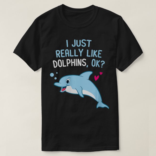 Vomens jag bara Verkligen som delfiner, dolphin V T Shirt (Design framsida)