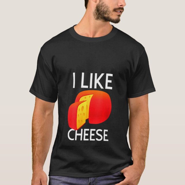 Vomens jag gillar Cheese Cheese T Shirt (Framsida)