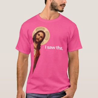 Vomens Jesus Peeking jag såg att det är roligt. T Shirt