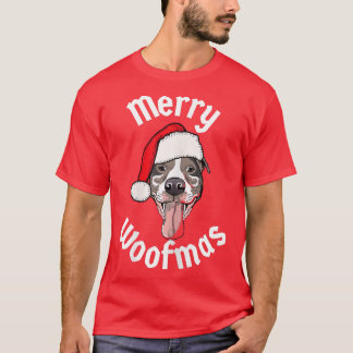 Vomens jul Merry Woofmas Den fina julen Hund T Shirt