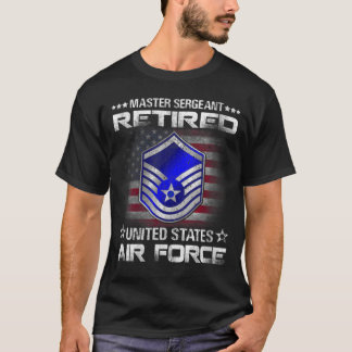 Vomens Master sergeant Retrött Luft Force T Shirt