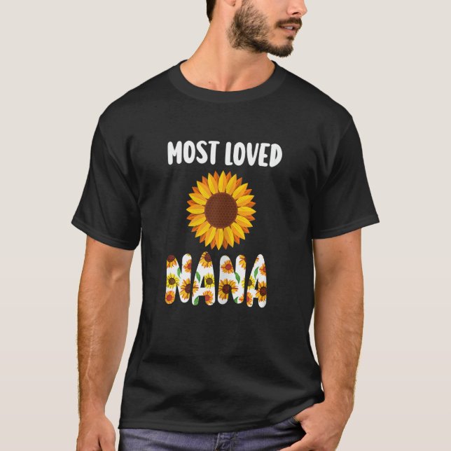 Vomens mest älskade Nana Nana Grandma T Shirt (Framsida)