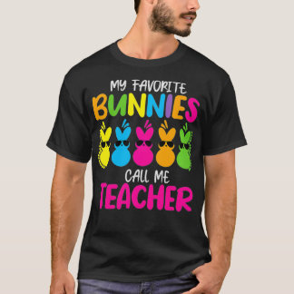 Vomens Min favoritbunnies kallar mig Lärare B T Shirt