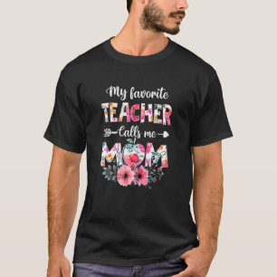 Vomens Min favoritlärare kallar mig Mamma Baseball T Shirt