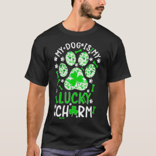 Vomens Min Hund är min Lucky Charm Shamrock tass h T Shirt