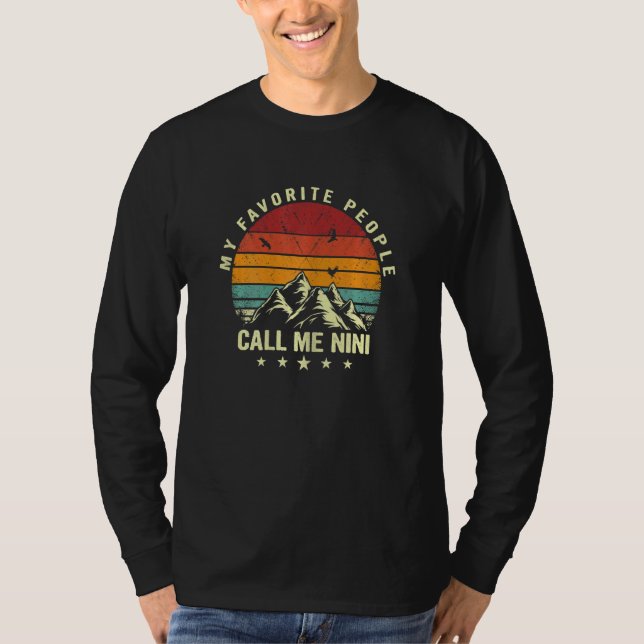 Vomens Mina favoriter kallar mig Nini Coola Mor T Shirt (Framsida)