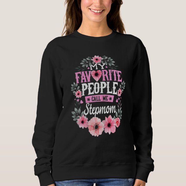 Vomens Mina favoriter kallar mig Stepmamma Mammor T Shirt (Framsida)