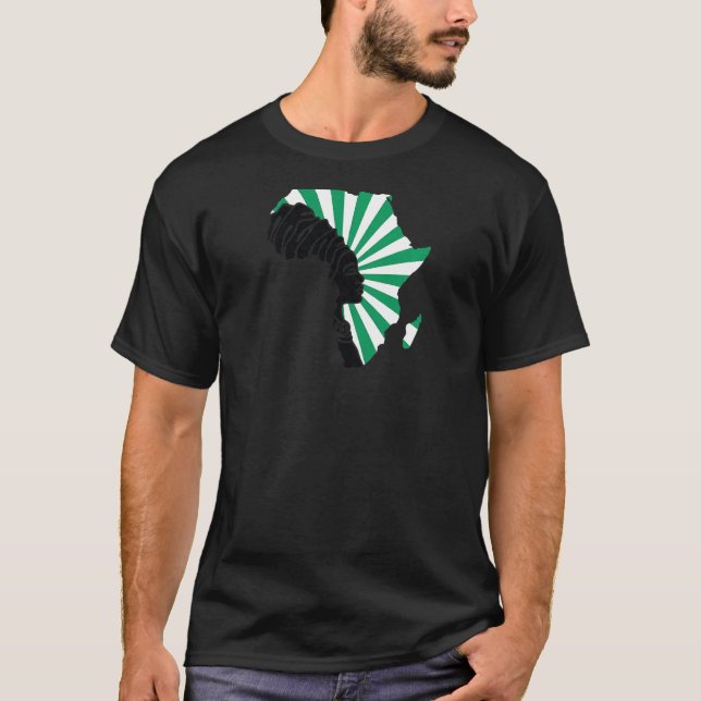 Vomens Nigeria Nigerias Flagga Afrika Karta Ethnic T Shirt (Framsida)