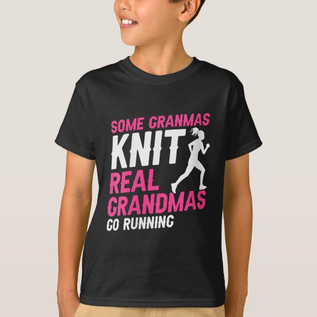 Vomens Real Grandmas som Springa Funny Athletic Se T Shirt (Framsida)
