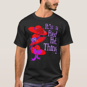 Vomens Red Hat dess Red Hat-gåva T Shirt