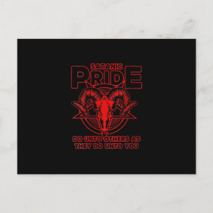 Vomens Satanic Pride Satanism Pagan Goat Satan Helg Vykort