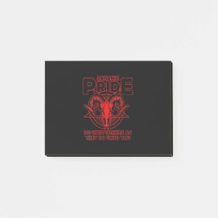 Vomens Satanic Pride Satanism Pagan Goat Satan Post-it Block