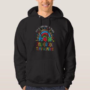Vomens Second Klass Lacher Rainbow Tiny Humans Au Hoodie